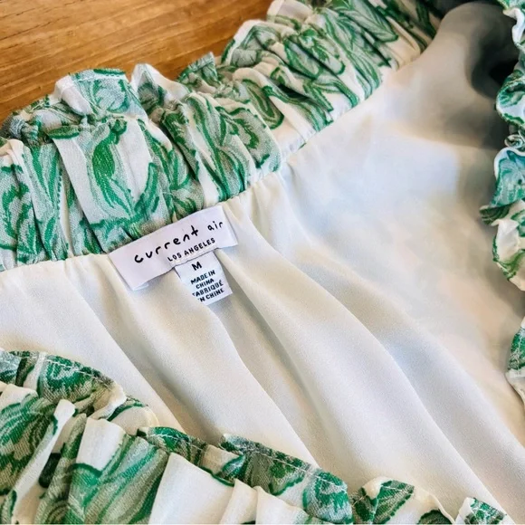 slim fit dress slacks Caroline Green Print Short Current Air Dress- Sale L